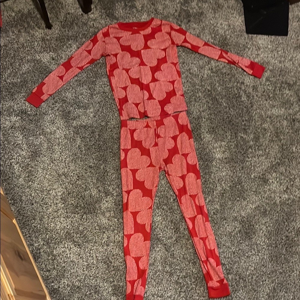 Carter's Red Heart Pattern Kids pj set